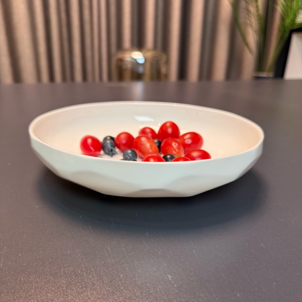 纯白家用8英寸圆深菜盘子炒菜凉菜餐盘蒸蛋羹盘汤菜盘能装