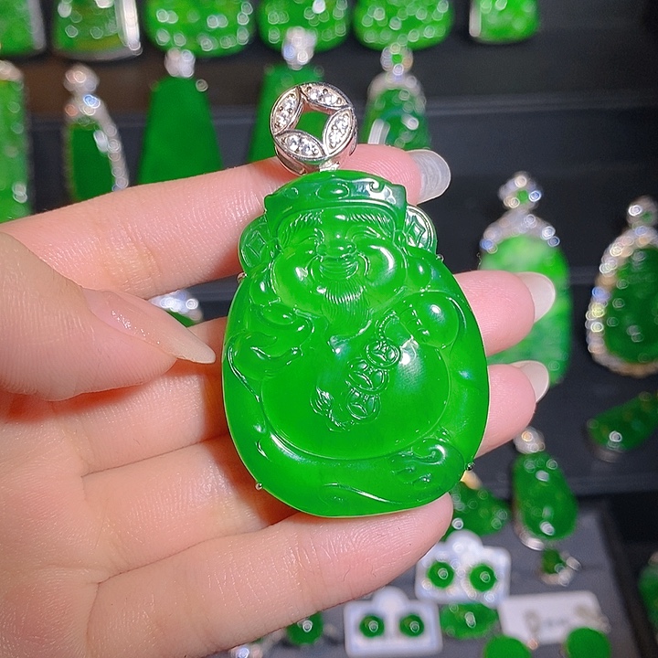 翡翠银S925镶嵌颈饰