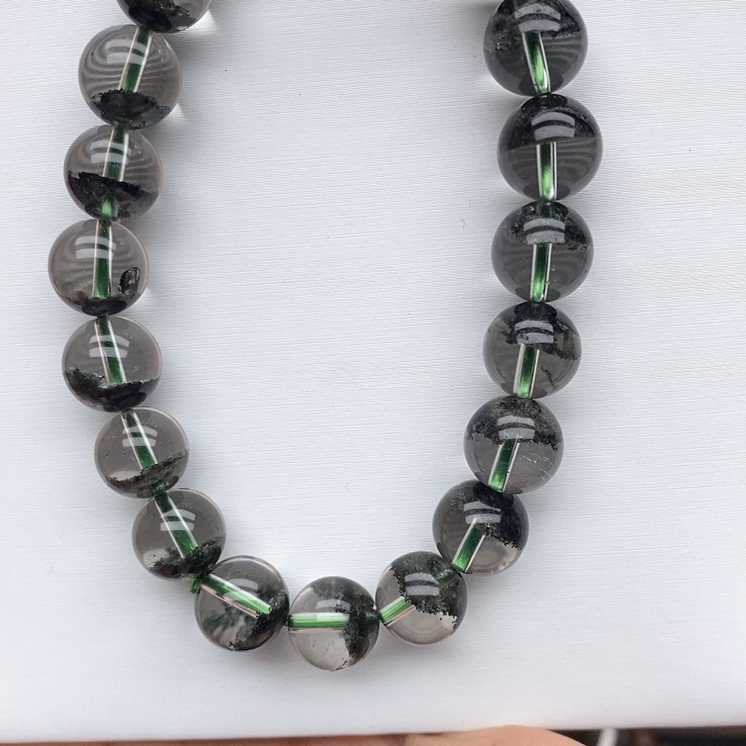 水晶手链未镶嵌白*绿幽灵10