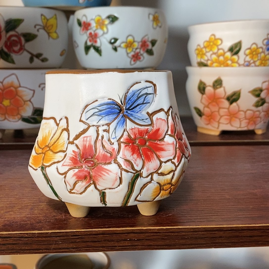 红陶韩式多肉植物花盆