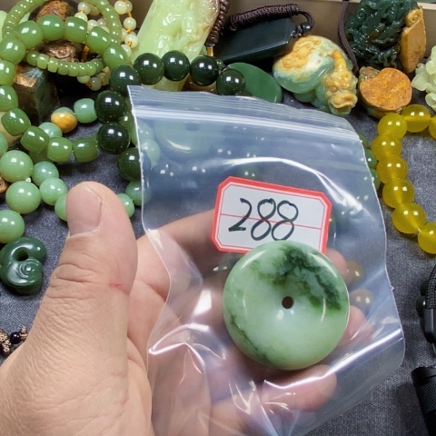 合金蛇纹石玉手链