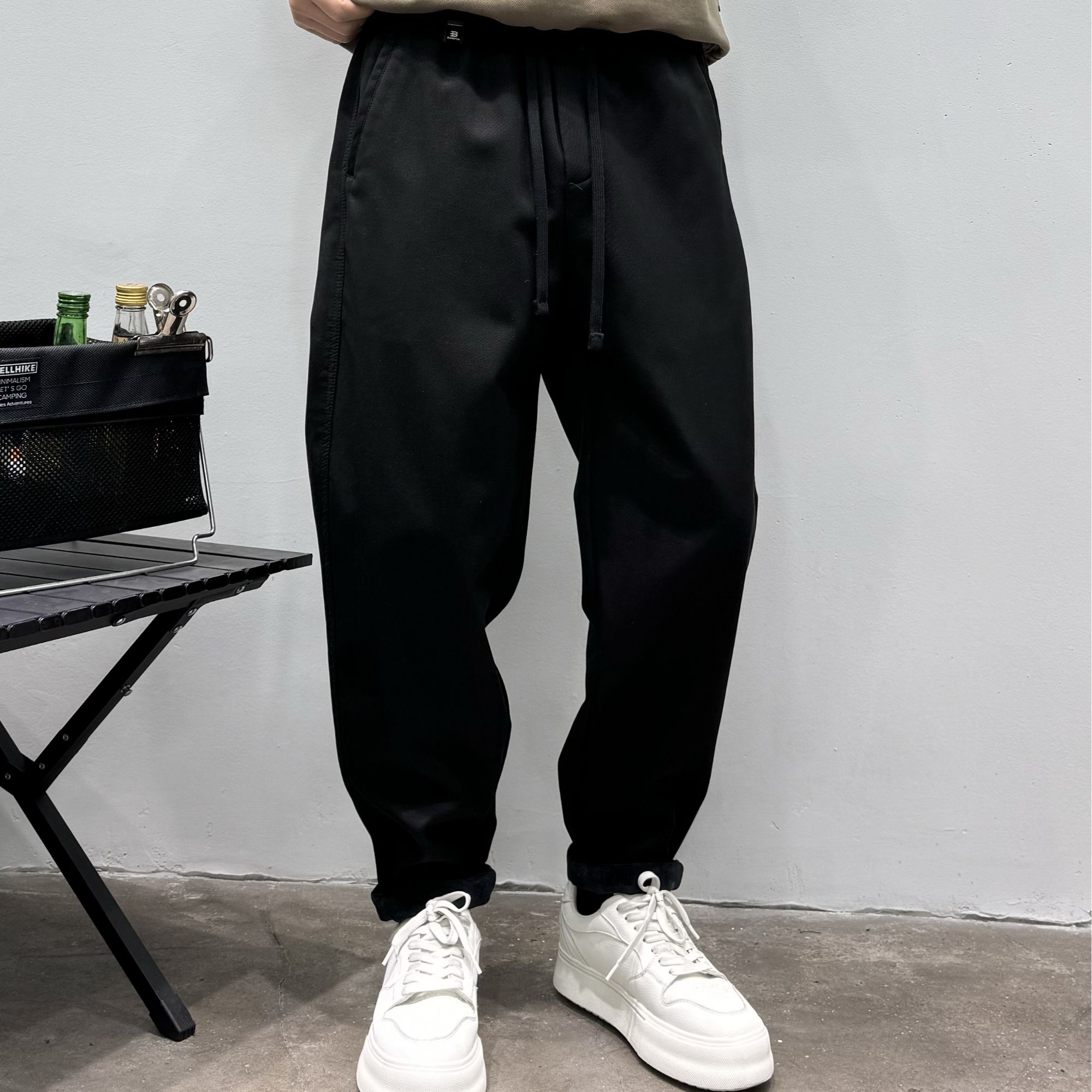 9609#（加绒加厚）修身男士舒适百搭锥形裤休闲裤潮流新款时尚百搭