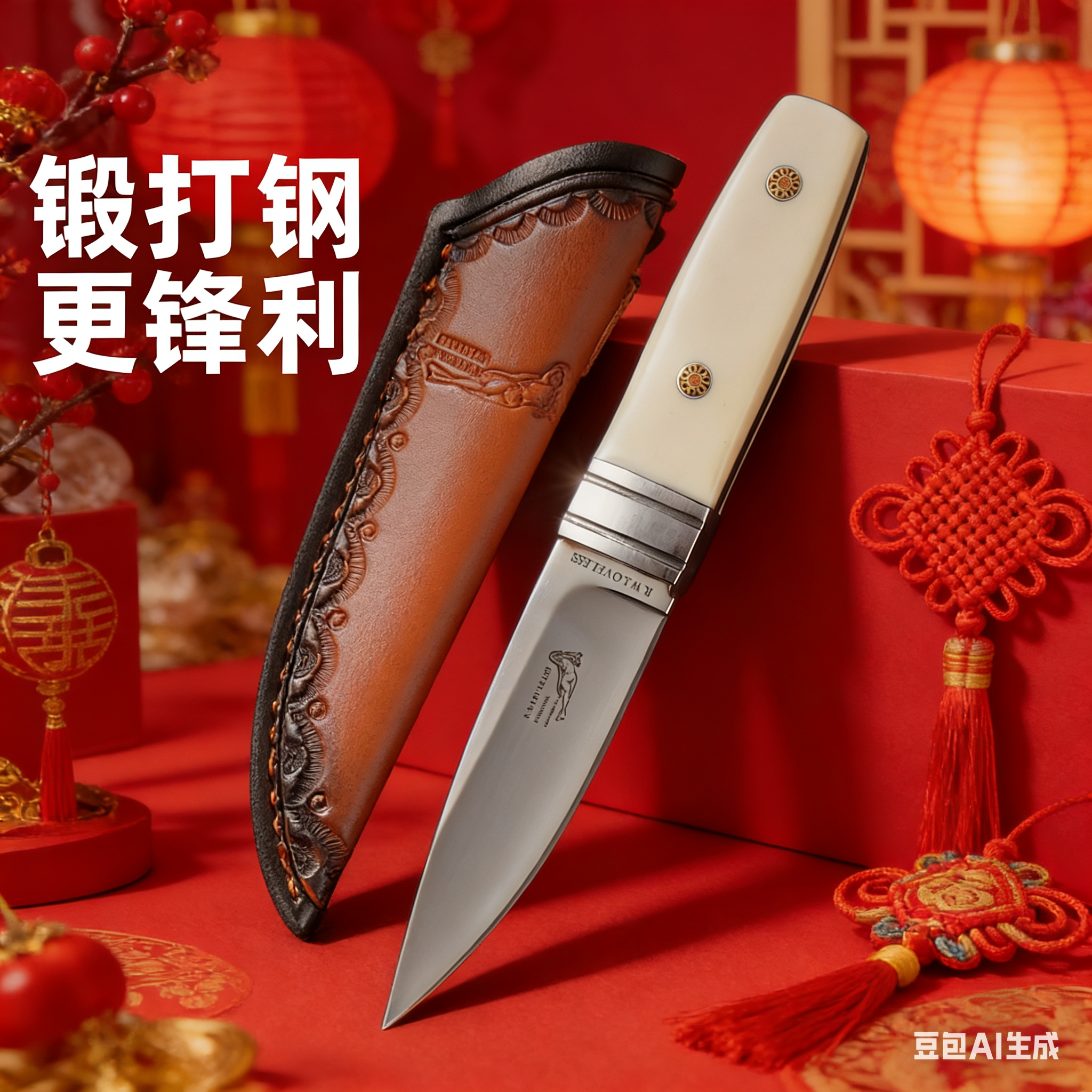 户外便携刀高锋利M390一体工具刀高硬度户外野营求生刀耐用小直刀