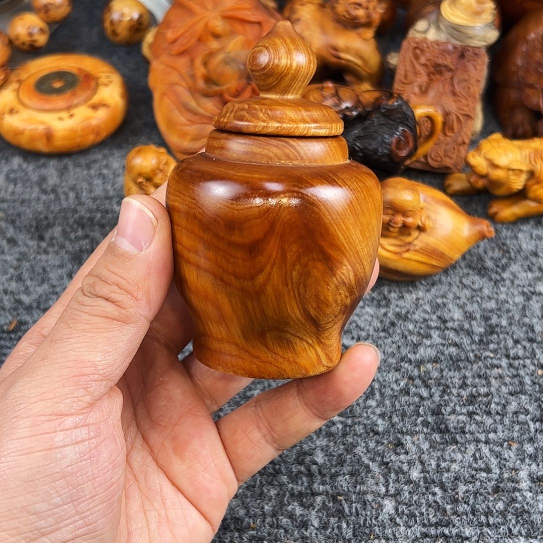 柏木太行崖柏黑油罐子
