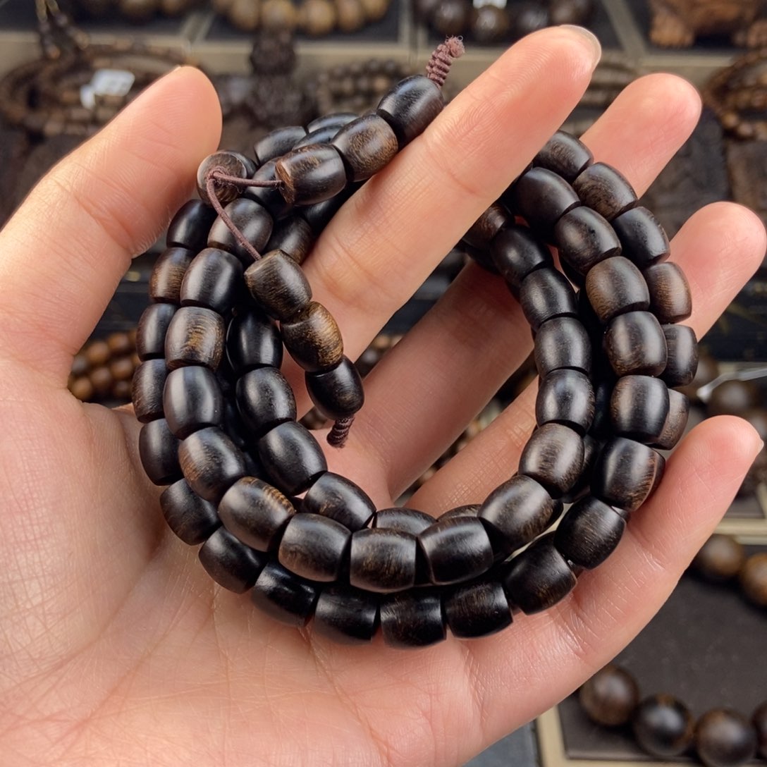 手串沉香用****楷越南芽庄白棋楠玉化留疤