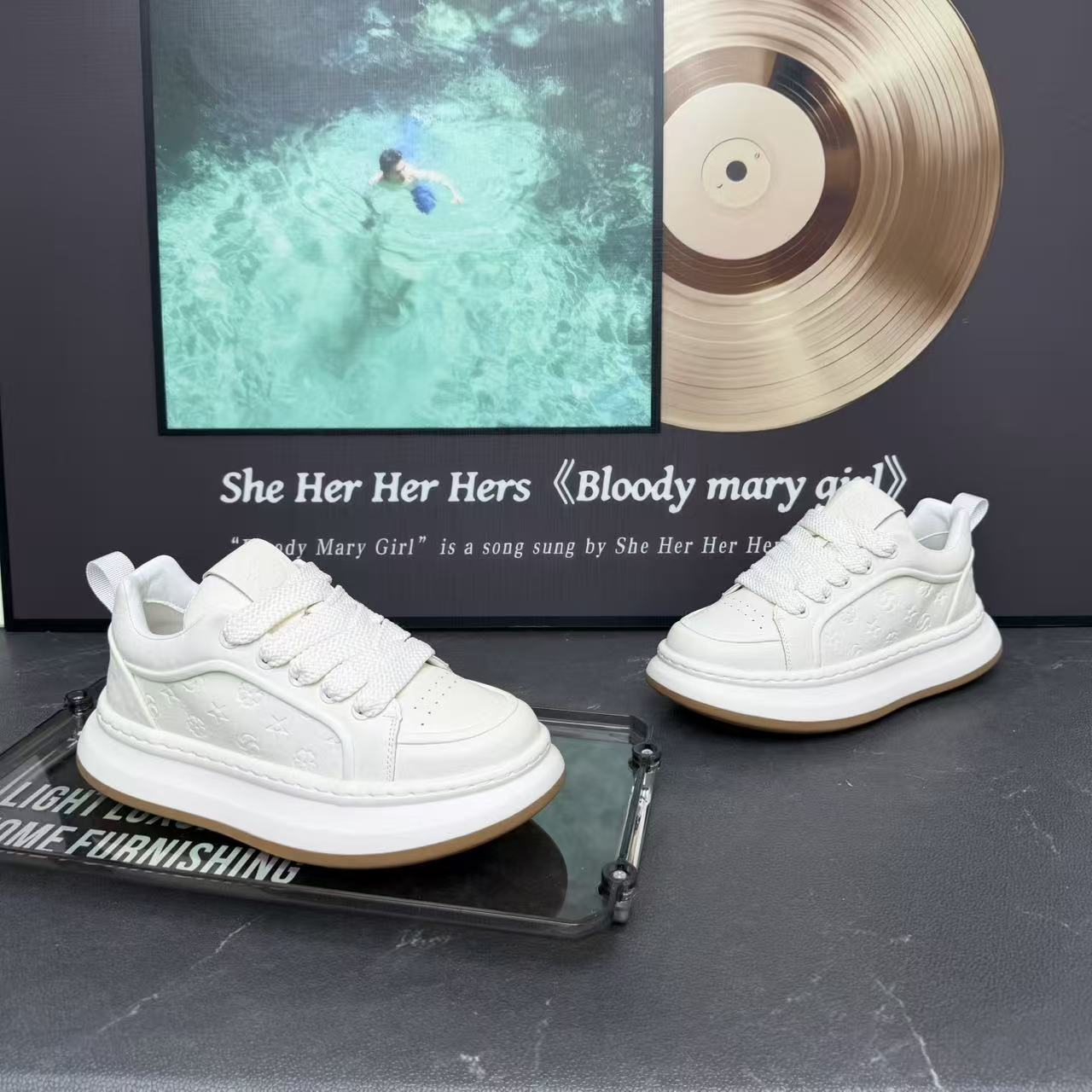 单棉同款时尚百搭爆款舒适增高厚底系带皮面大码男士休闲男鞋板鞋