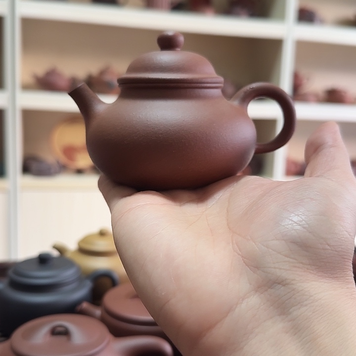 紫砂茶壶容天壶老红泥