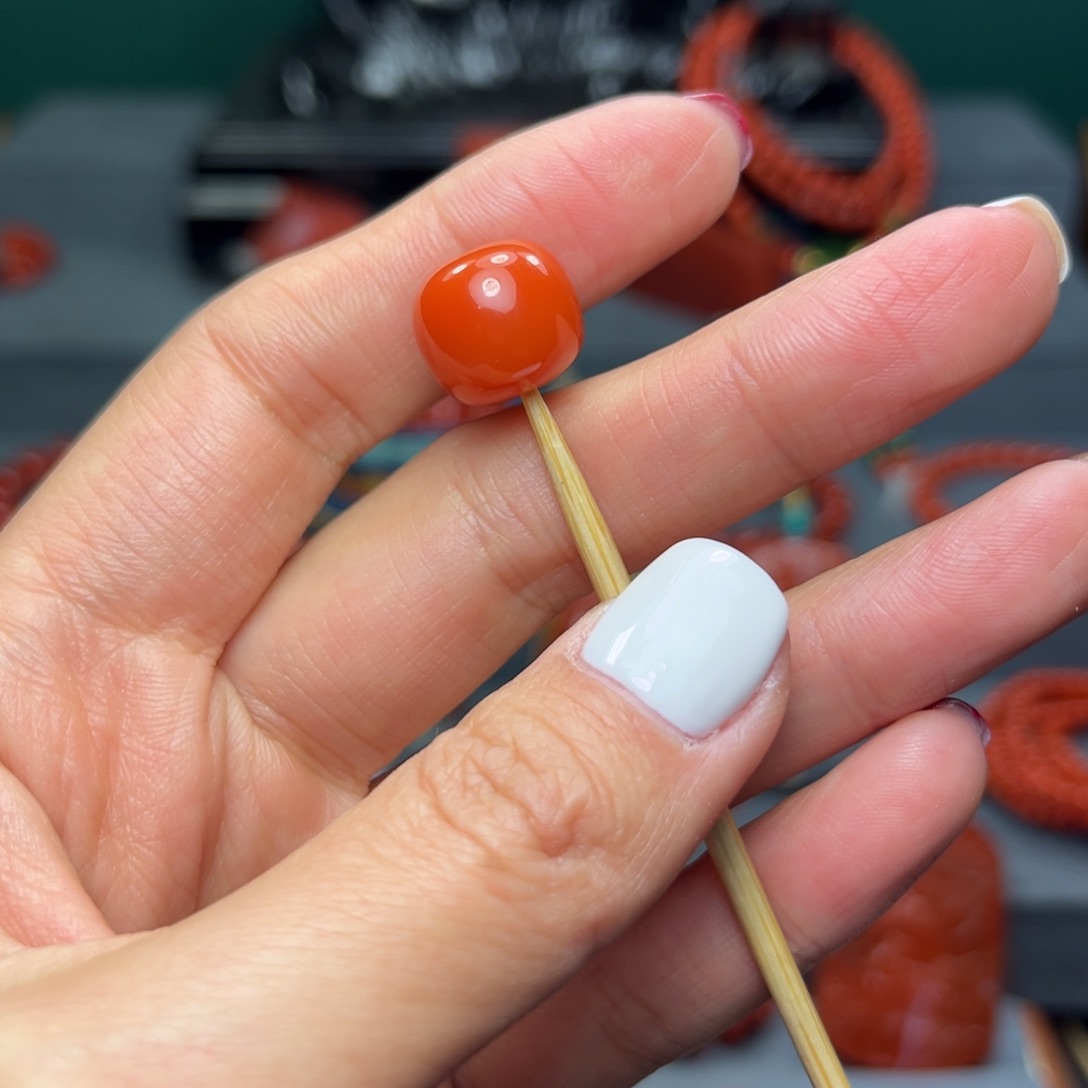 南红玛瑙卡13mm老型未镶嵌