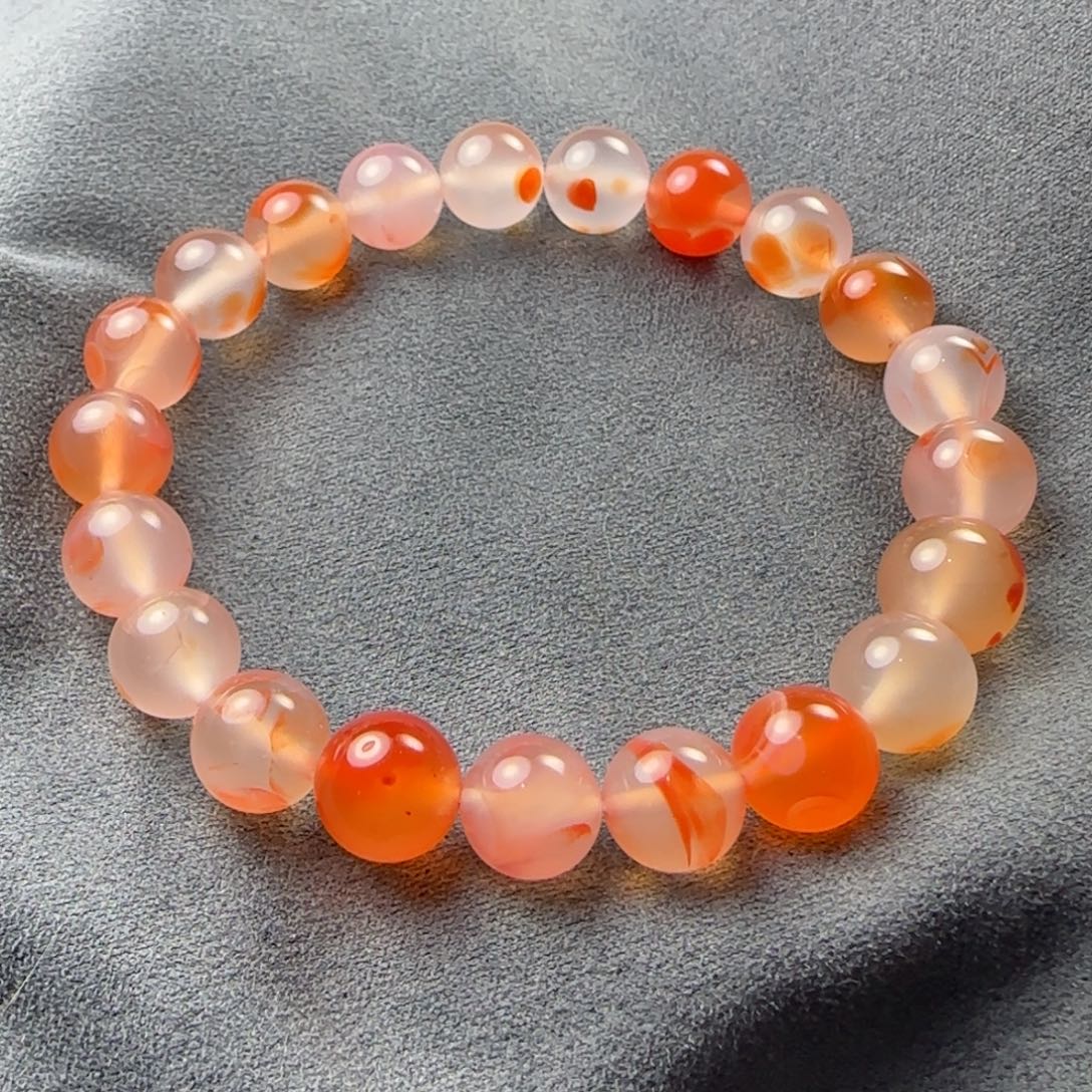 南红玛瑙未镶嵌9+冰飘单圈