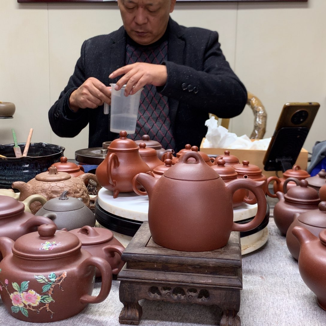 茶壶紫泥红皮龙紫泥秦权240 C半手工制作