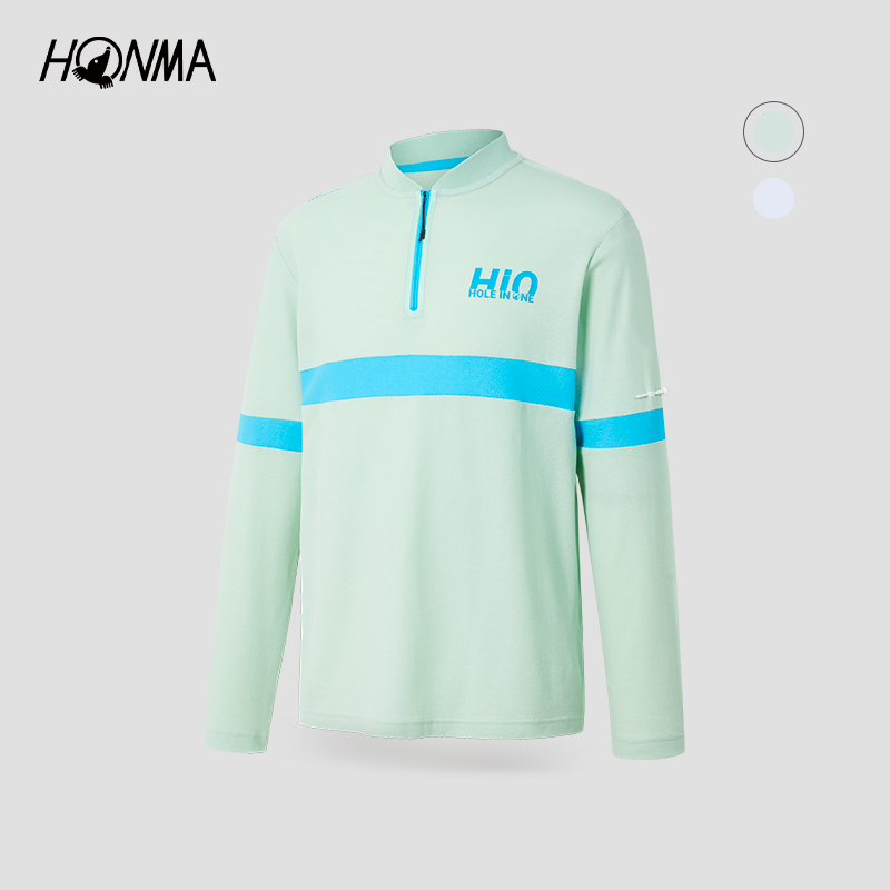 HONMA棒球男士长袖T恤新款撞色柔软HMJQ515H106