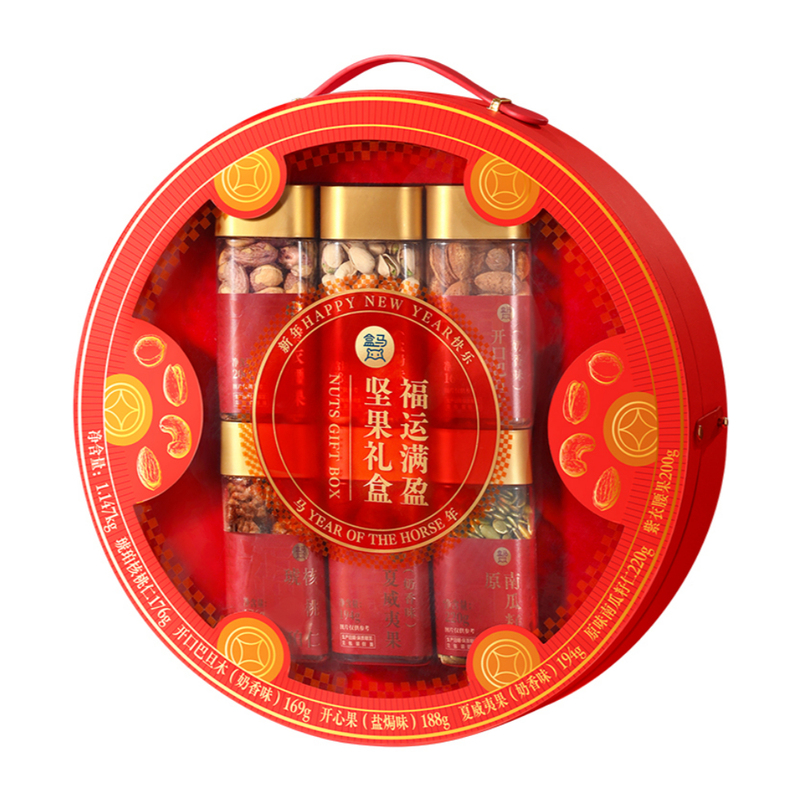 盒马 福运满盈 坚果礼盒 1.147kg 六种坚果 新年年货坚果送礼礼盒