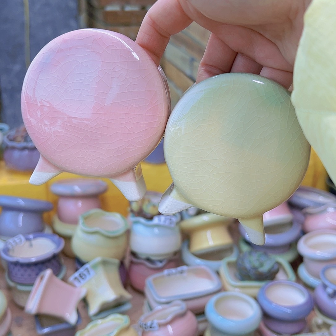 红陶陶瓷花盆当场满12包邮