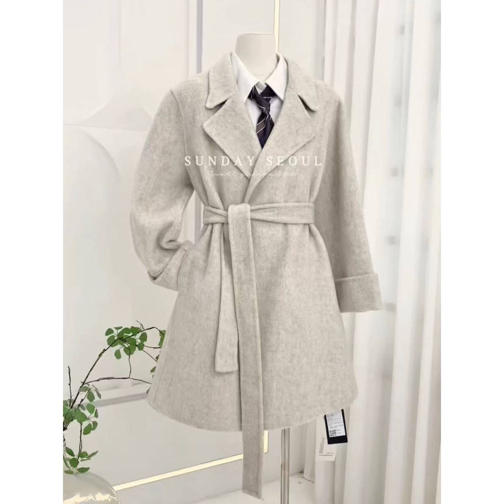 《523》MG新款韩系高级感气质风大衣外套