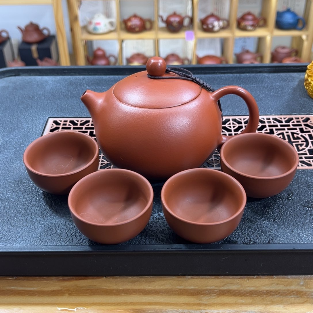 紫砂紫砂胖西施（一壶四杯）