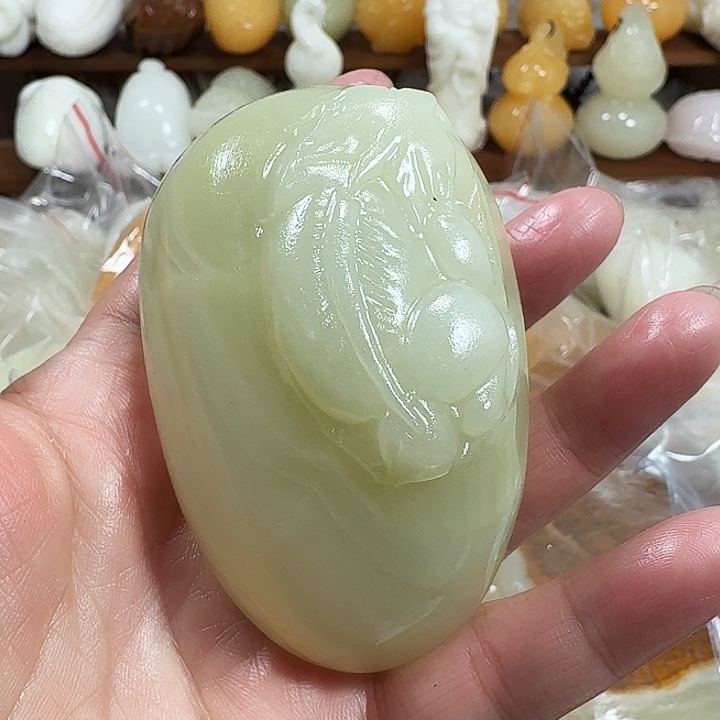 迃***幵砖雕石头手把件不退不换