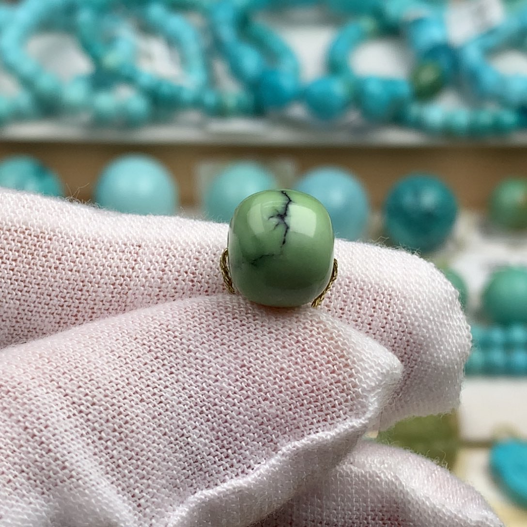 未镶嵌绿松石珠宝奇石10.6毫米