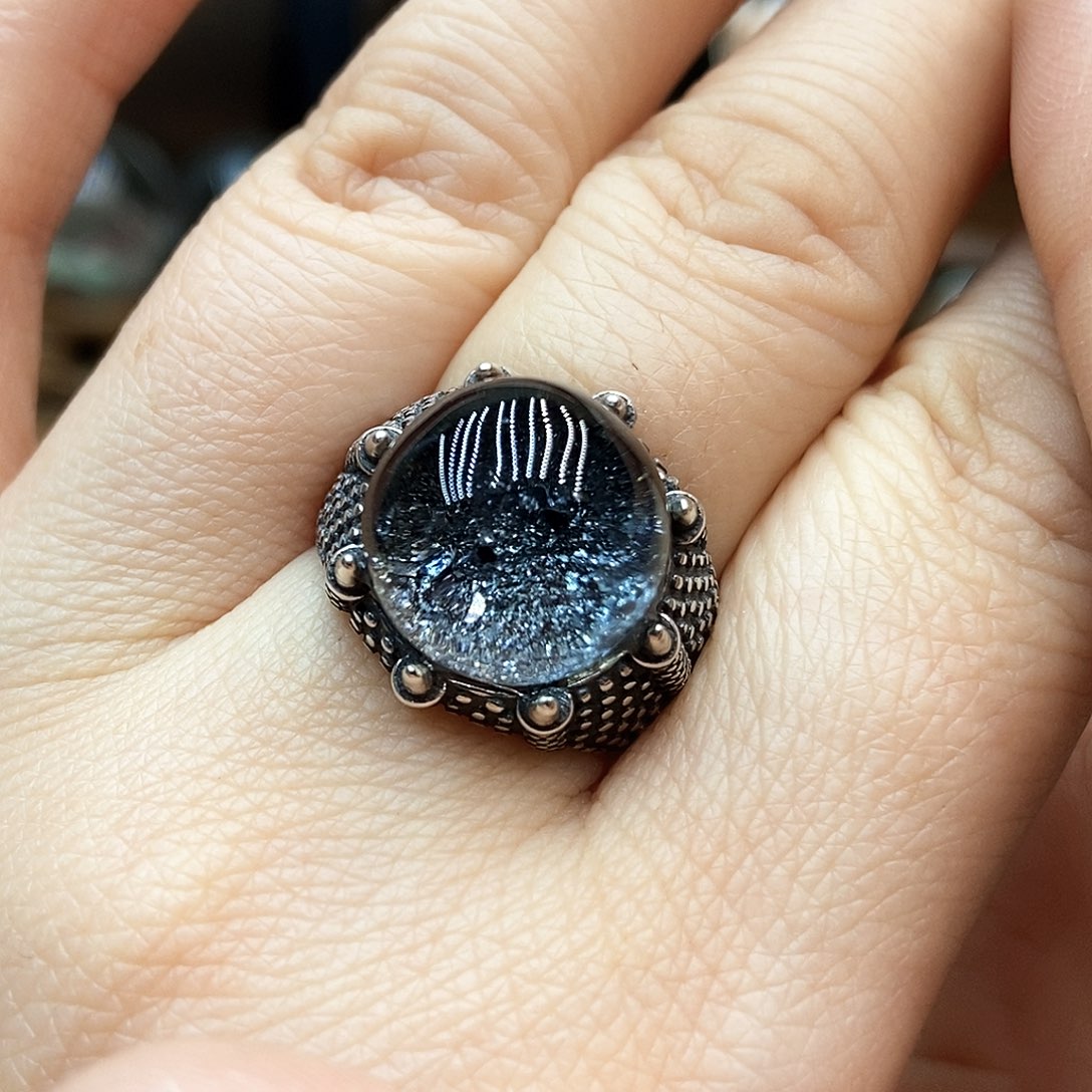 水晶戒指银S925镶嵌幺**1