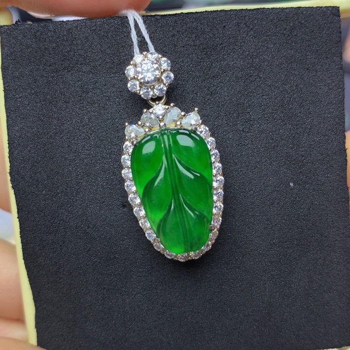 翡翠手链银S925镶嵌翡翠