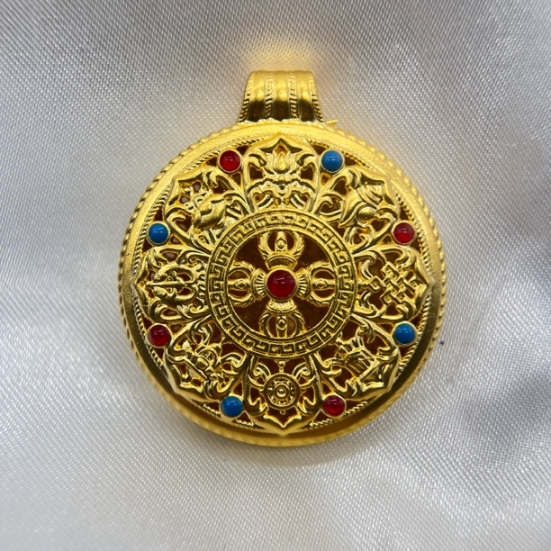 足金饰品/珐琅八宝罗盘/4.18/1A5A0309/h