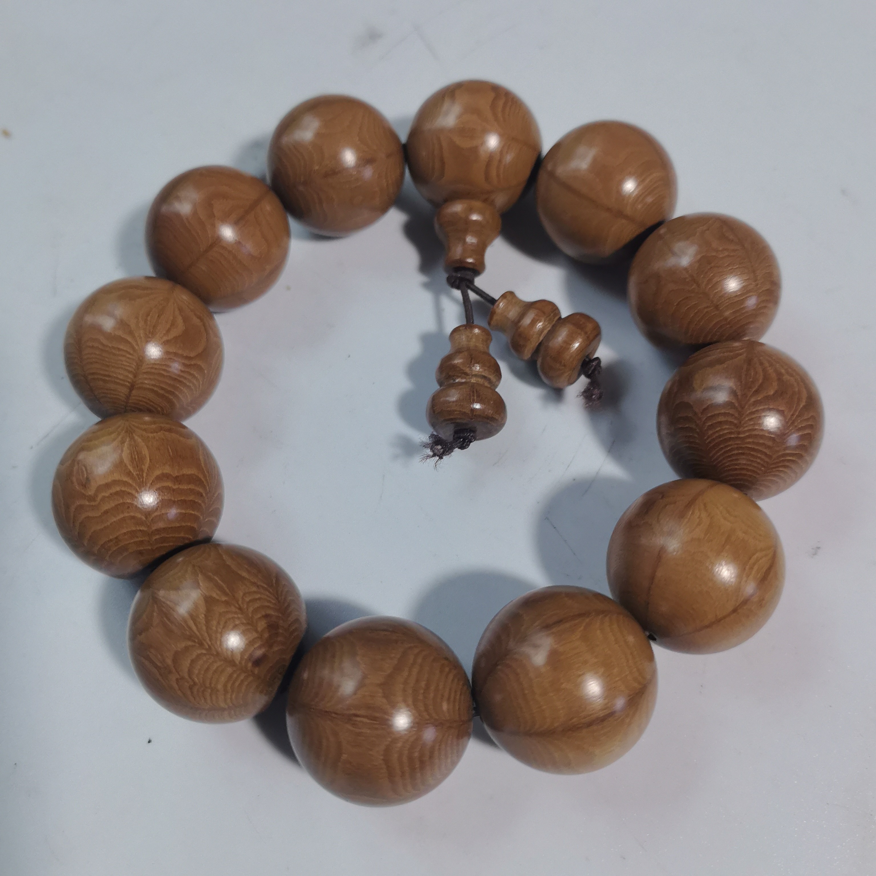 六道木佛家念珠手串男女款天然原木纹路