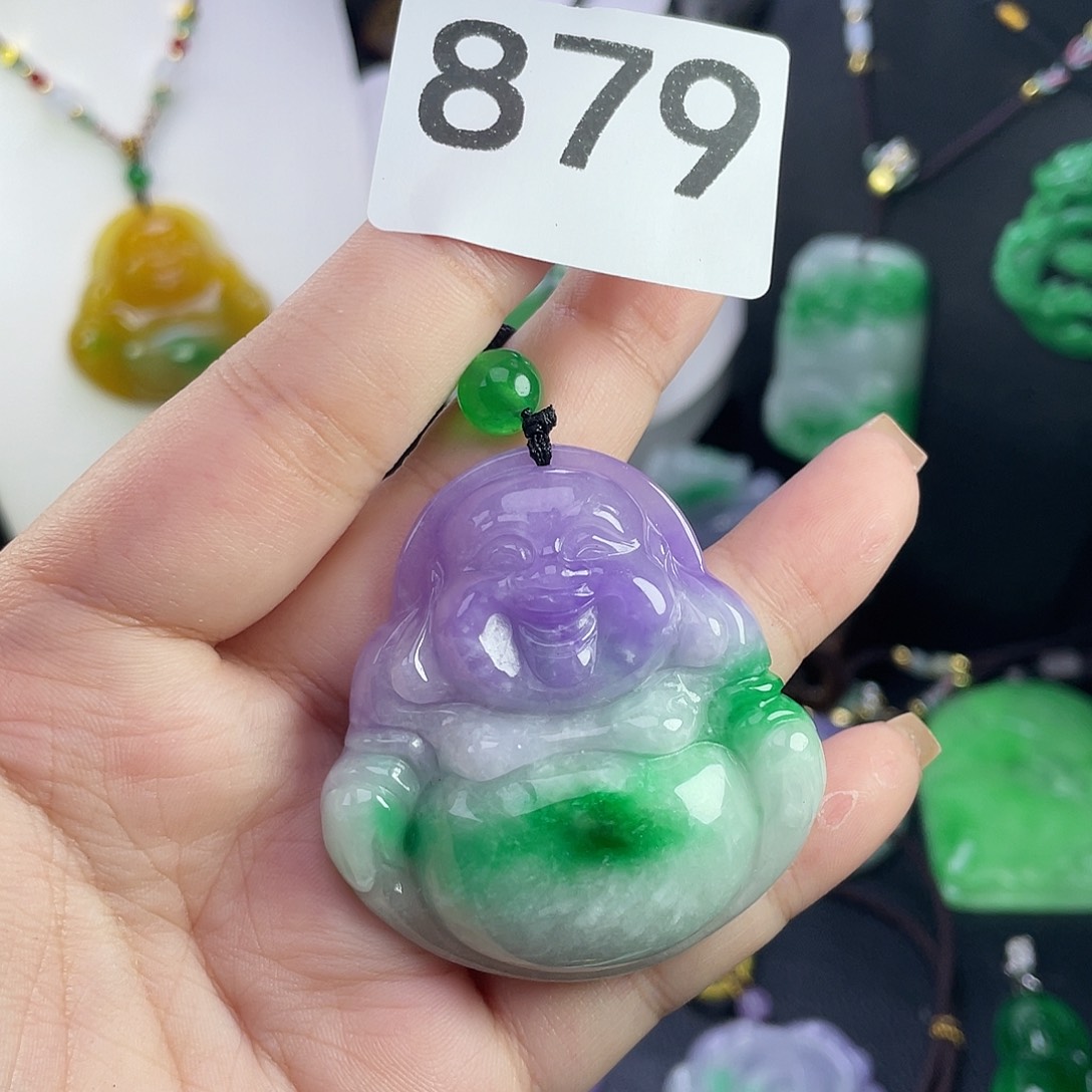 翡翠未镶嵌吊坠(赠链)