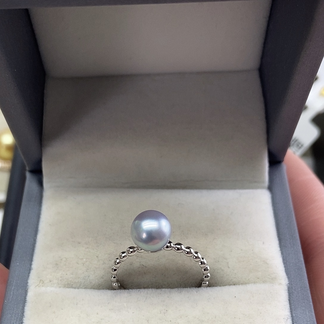 海水珍珠戒指银S925镶嵌