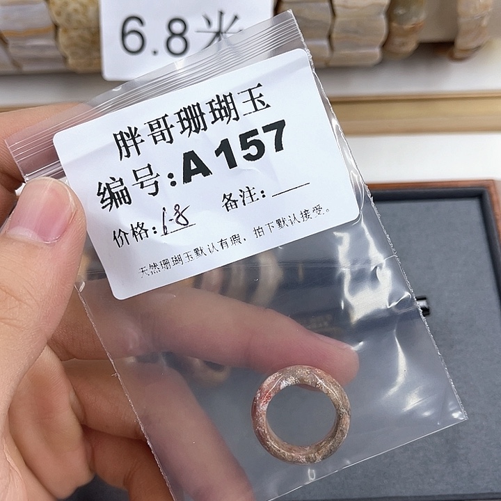 硅化珊瑚珊瑚玉未镶嵌黑*壮