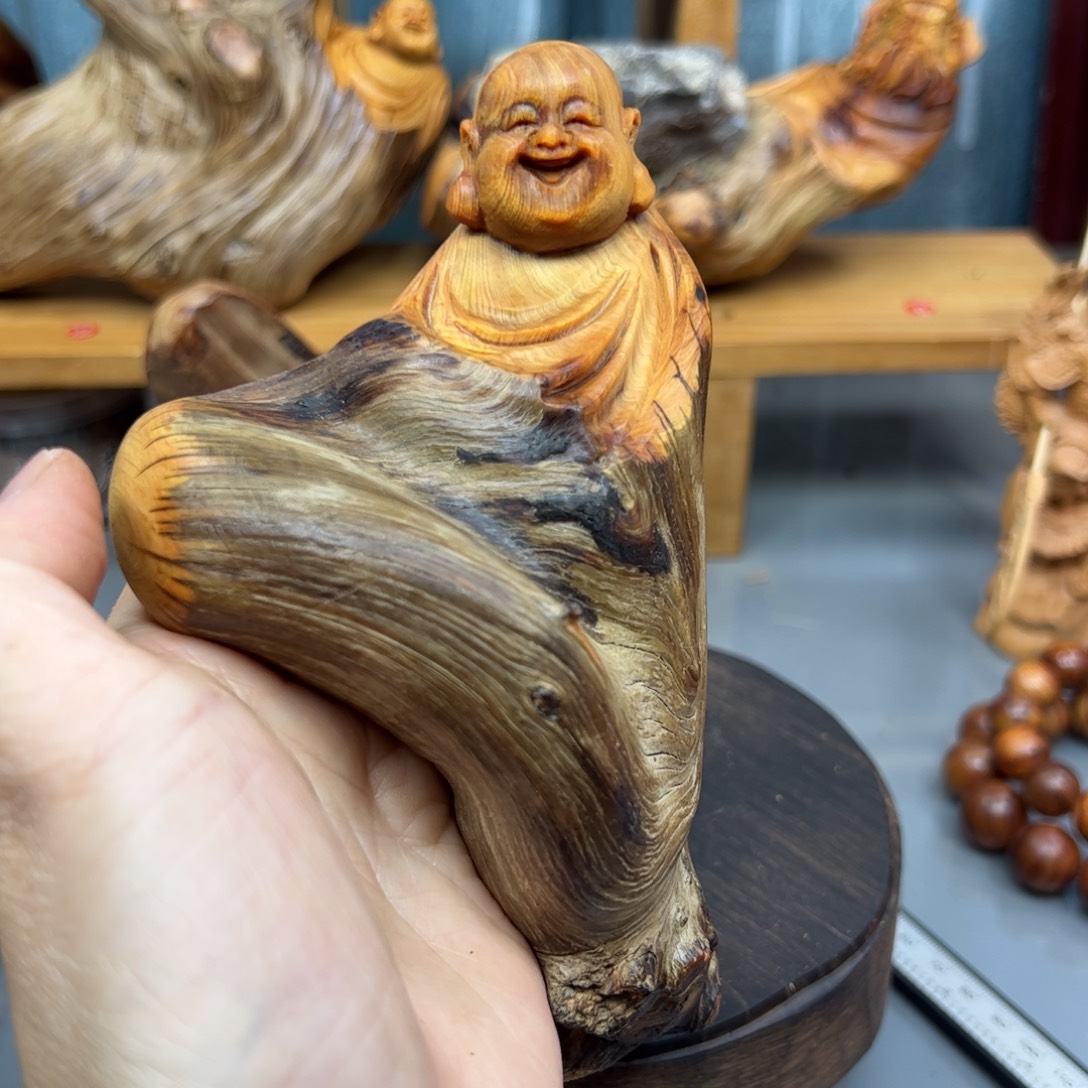 一***鼎柏木崖柏木摆件手把件