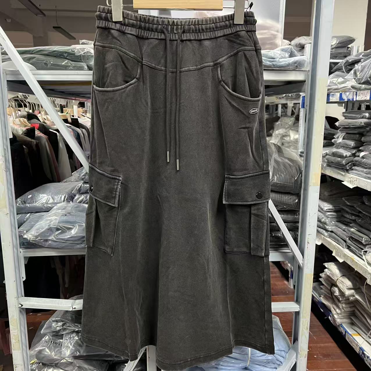 福惜LT贵牌全棉水洗扎染女士毛圈半身裙裙子8385