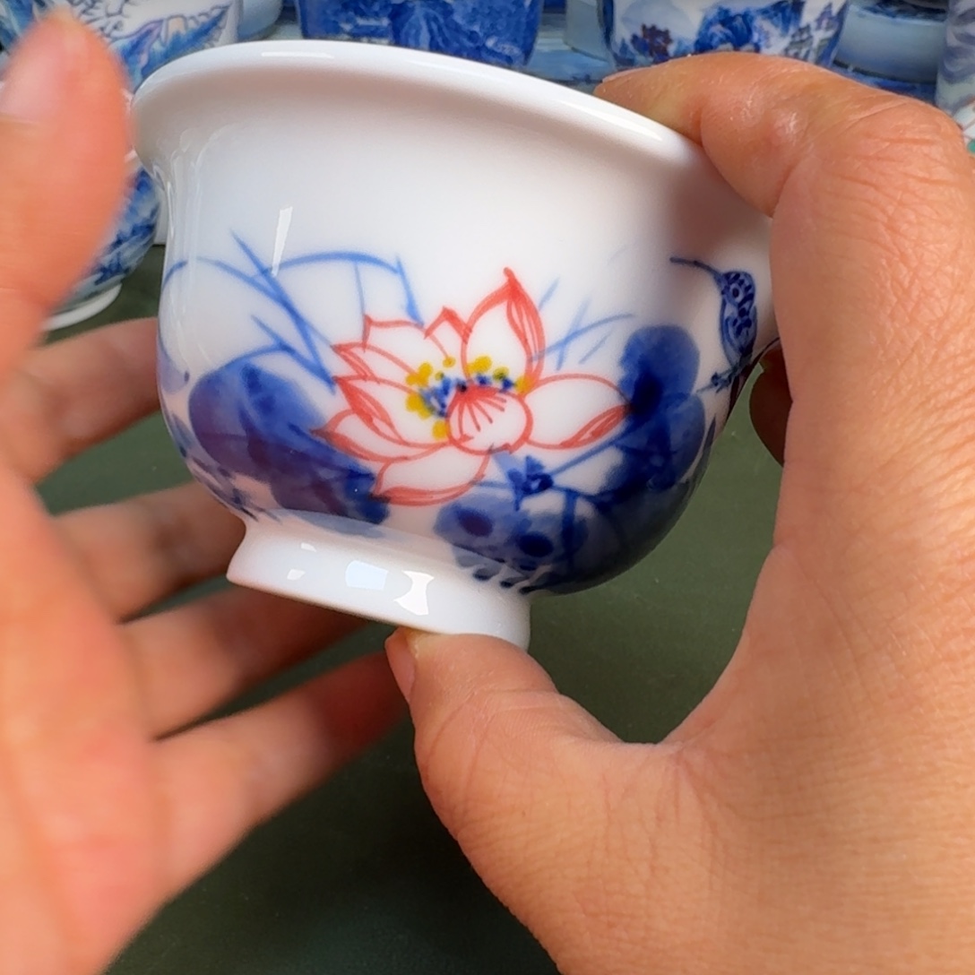 瓷景德镇纯手绘茶具圆圆241