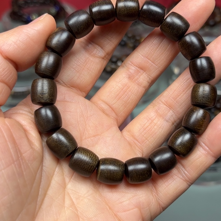 沉香手串优***废越南白棋楠1.0沉水手串