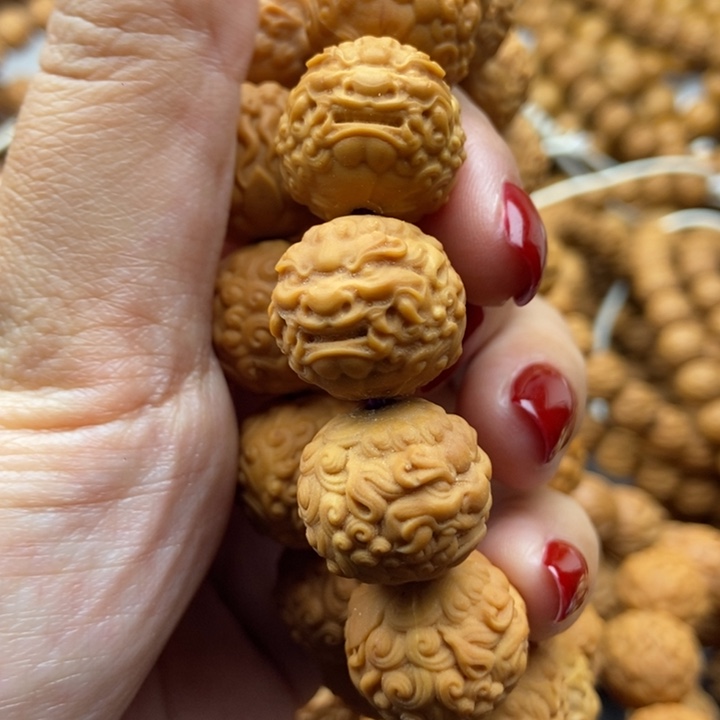 猴头核桃吊坠1516唐狮纳福体验款漏眼