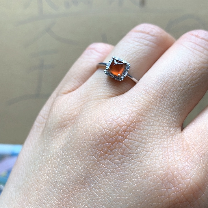 水晶水晶戒指银S925镶嵌