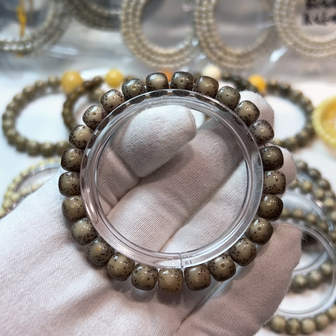 星月菩提石玉料单圈