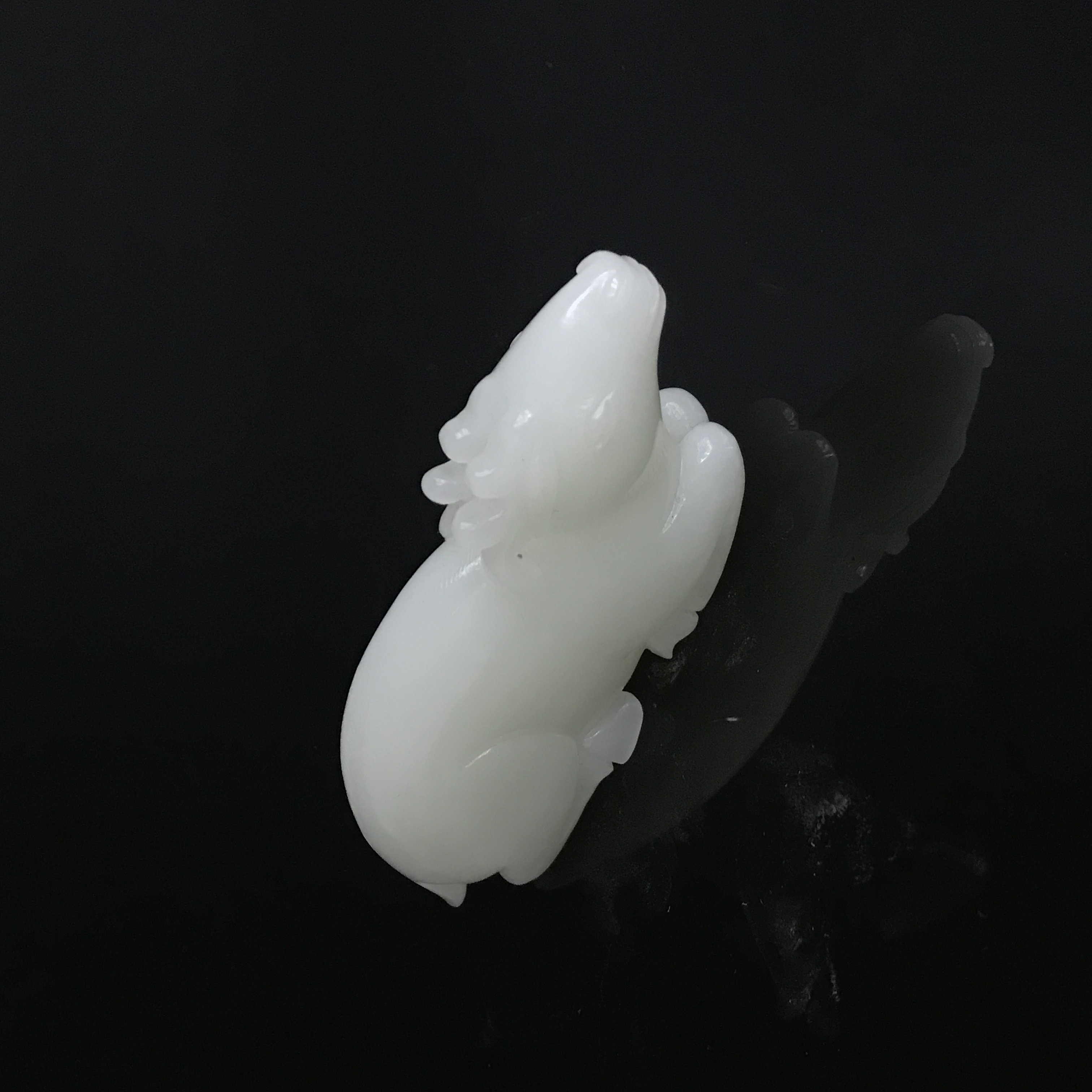 清中期和田玉鹿/532552/收藏/传承/【友谊文物商店】