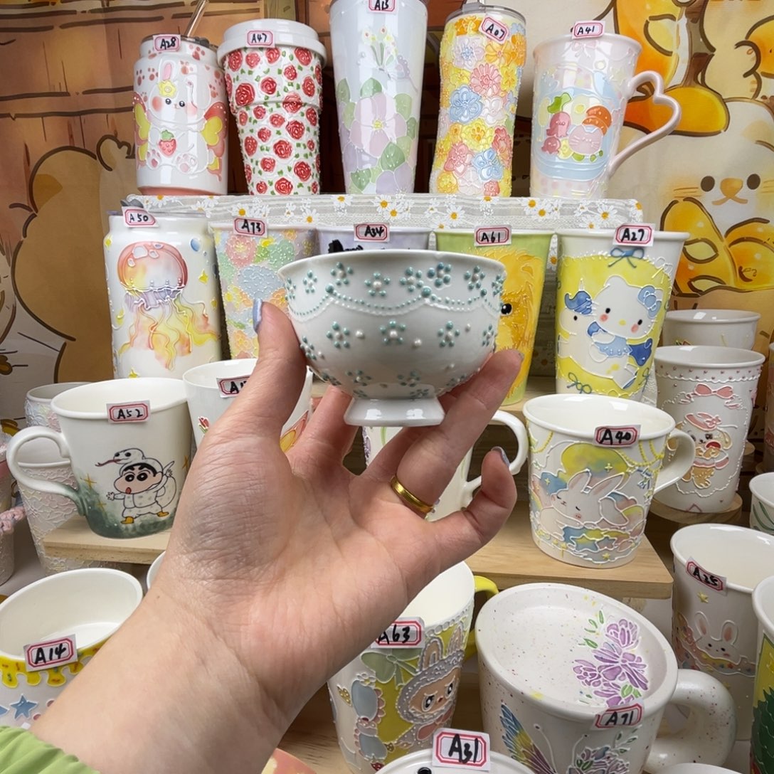 无盖款陶瓷景德镇手绘陶瓷杯