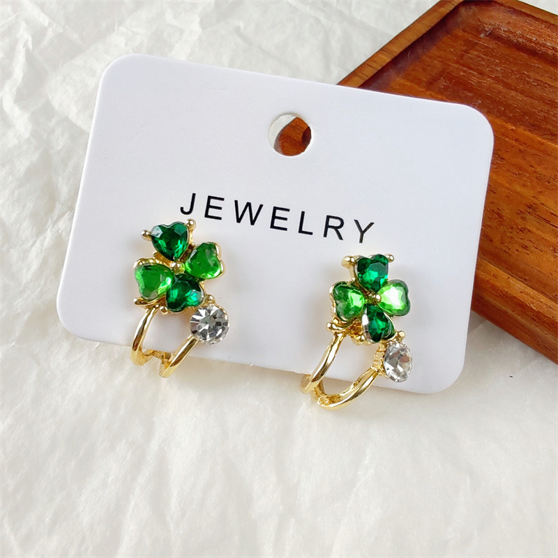 铜合金合成锆石耳饰 铜合金65A 高端大气时尚简约百搭耳饰