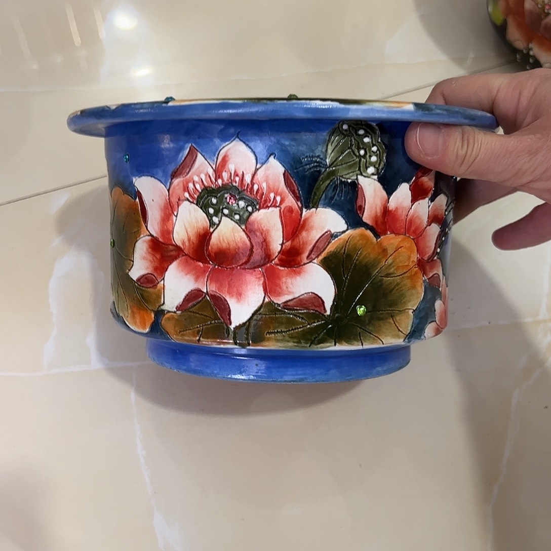 景德镇陶瓷花盆口15高11.5