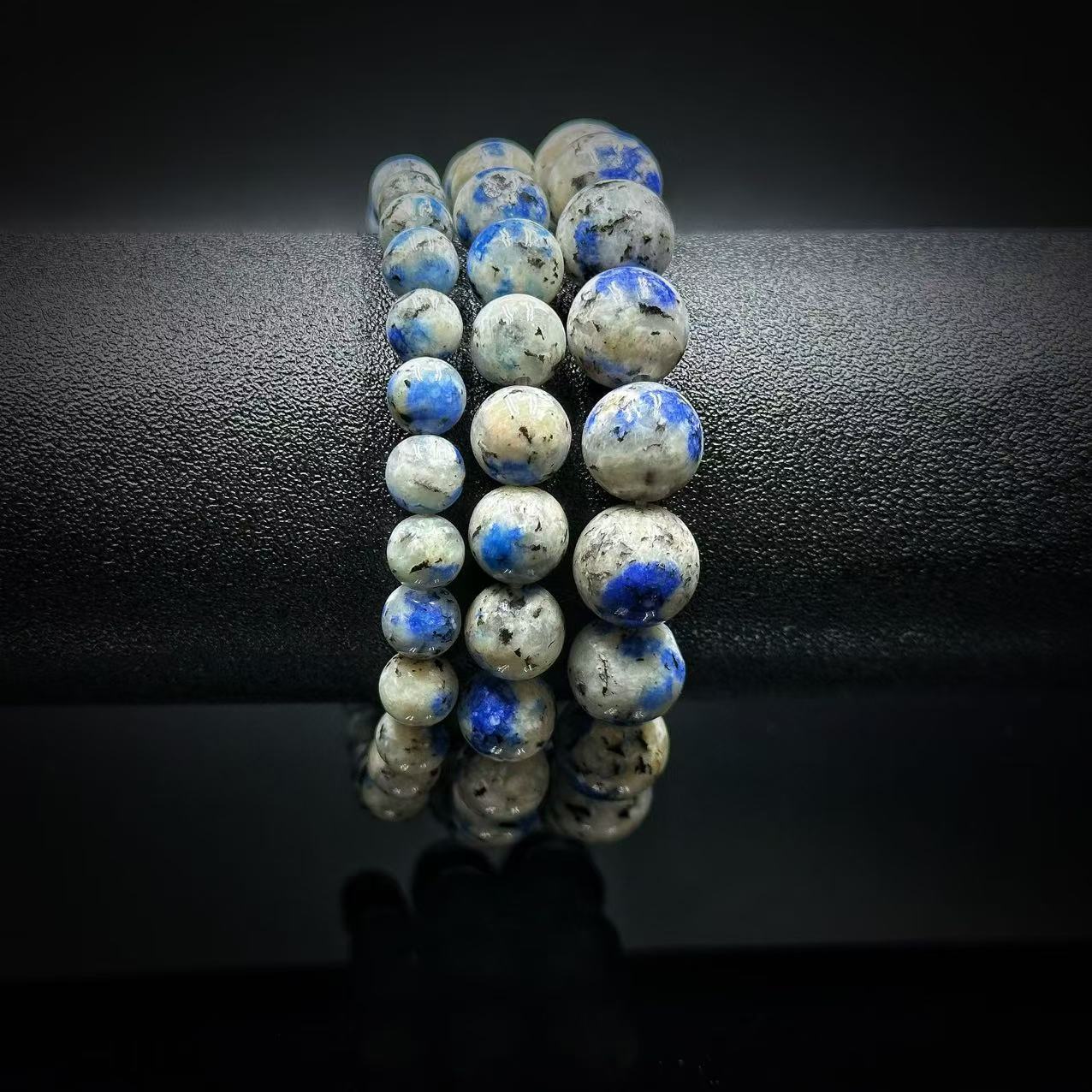 【缪老师严选】SJ0678 蓝色K2水晶圆珠手链 多样性发其一