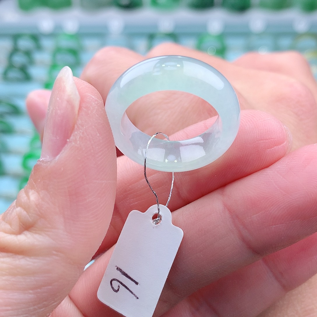 翡翠戒指未镶嵌A货缅甸翡翠