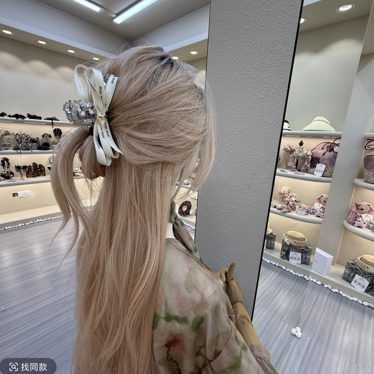 专柜款抓夹  缪风小香风11公分设计师款亮片包绕抓夹