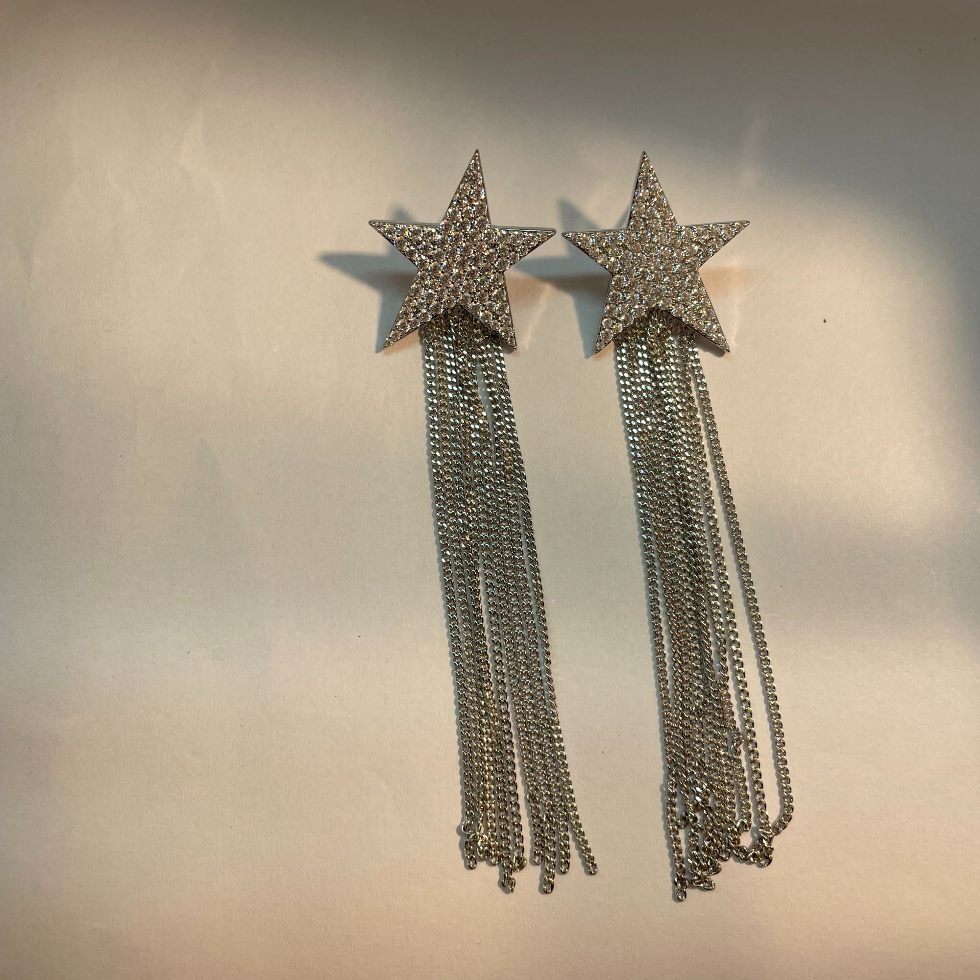 铜合金锆石耳饰 时尚个性气质轻奢百搭灵动星星耳环 C-33674