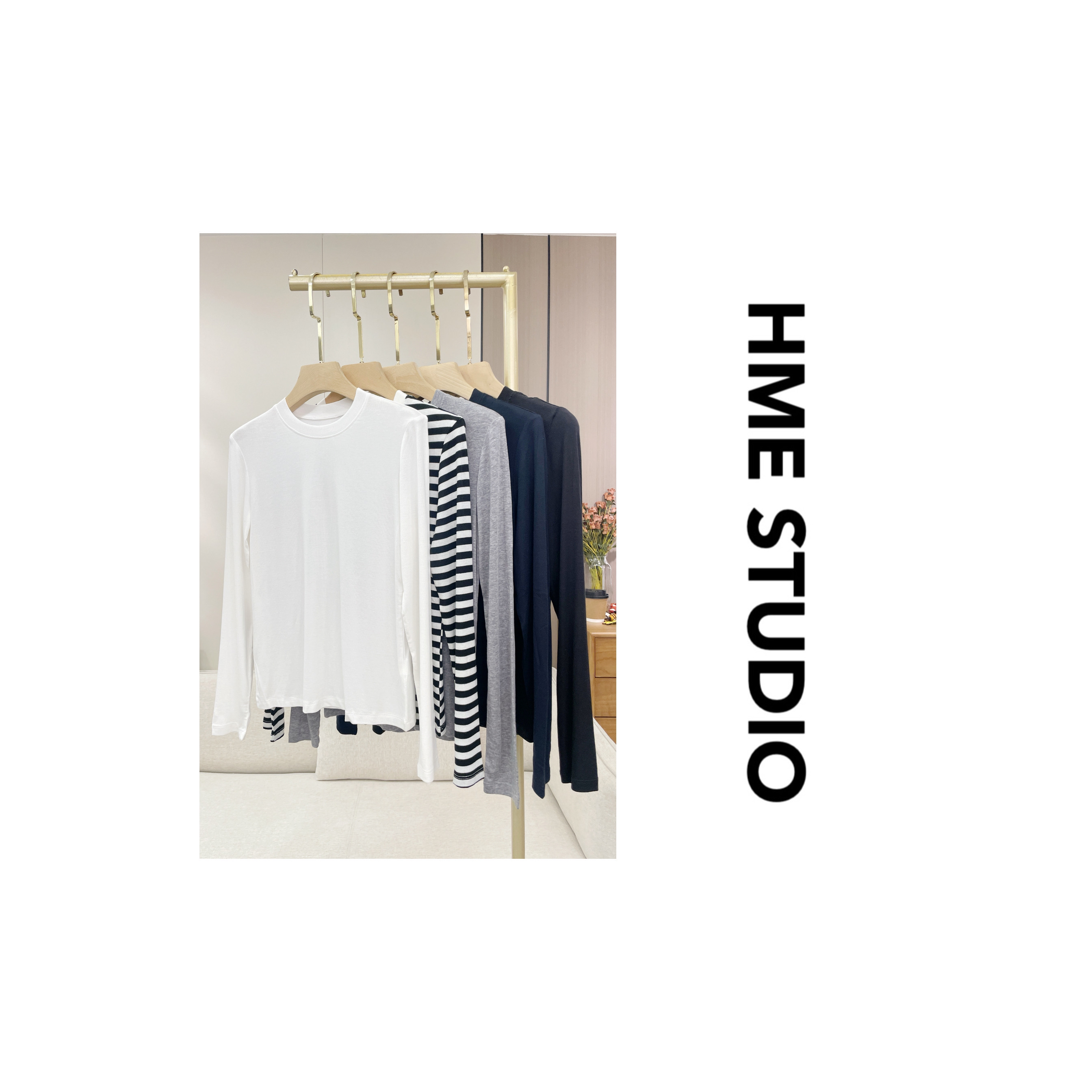 【HME】（糯叽叽）经典基础-百搭款 婴儿肌肤亲肤显瘦圆领长袖打底衫