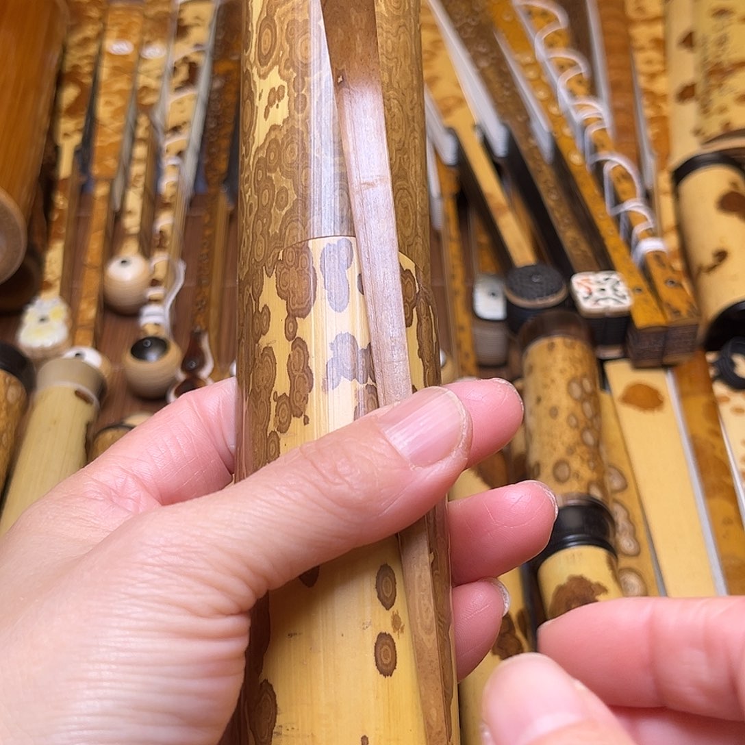 我***字梅妃竹茶则+迷你梅妃竹茶则茶拨