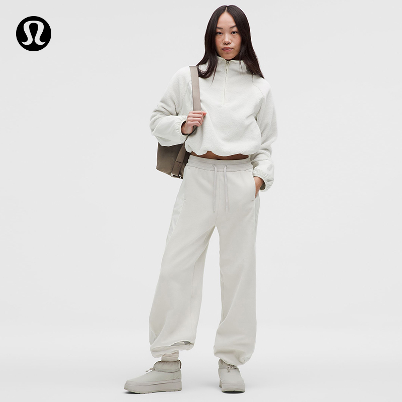 Fleece-Panelled 女士拉绒拼接高腰阔腿裤丨lululemon丨LW5IEJA