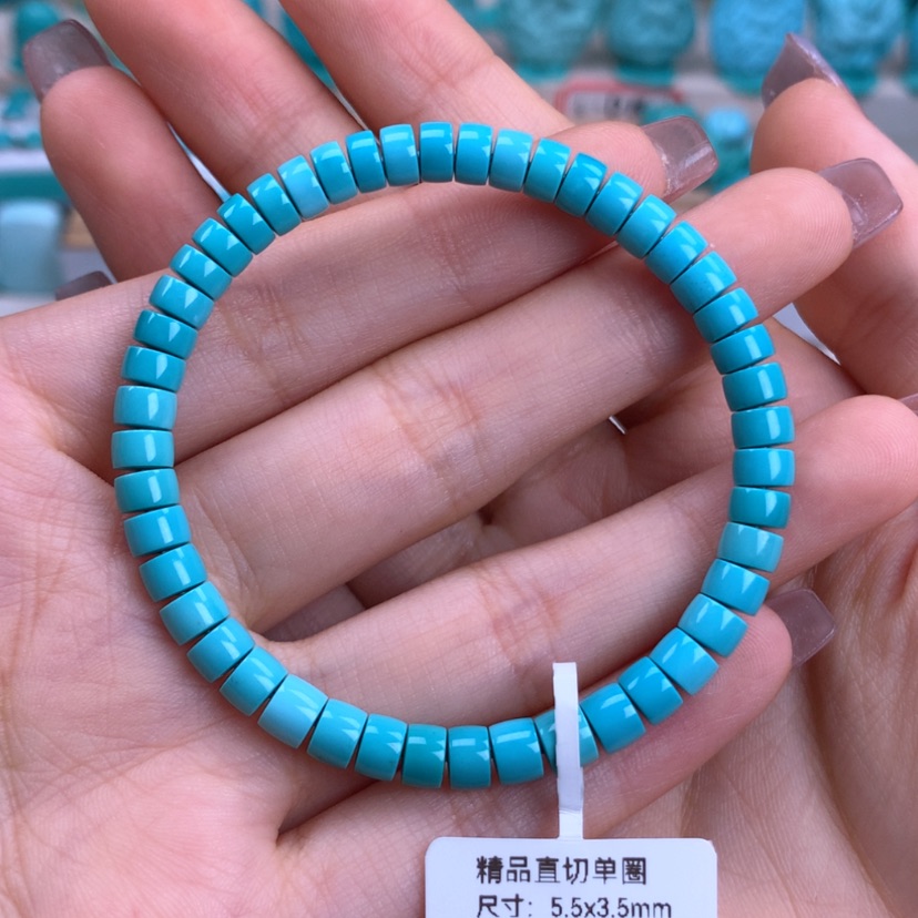 【闪购商品】绿松石未镶嵌直切手串5.5