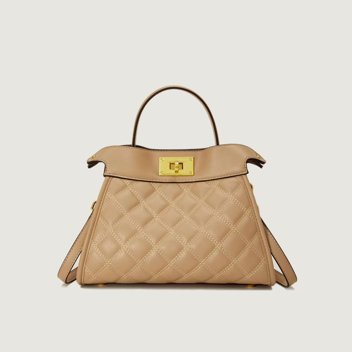 简约菱格质感小猫包软皮高级感通勤单肩斜挎包A0514