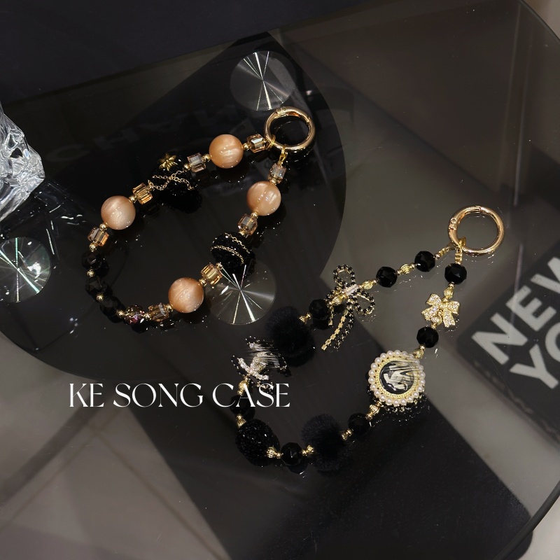 高定潮牌水晶满钻挂件适用苹果/华为/钥匙扣/包挂/手机挂件