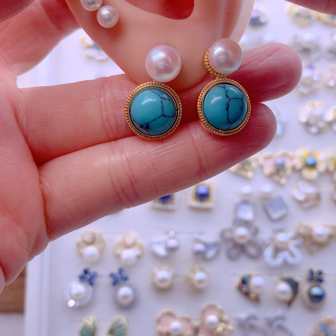 耳饰淡水珍珠合金